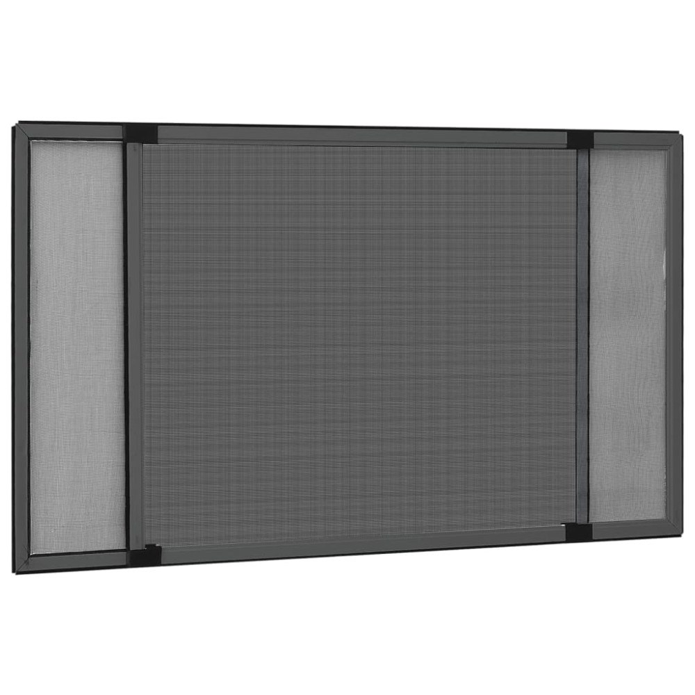 vidaXL Expanderbart insektsnät för fönster antracit (75-143)x50 cm