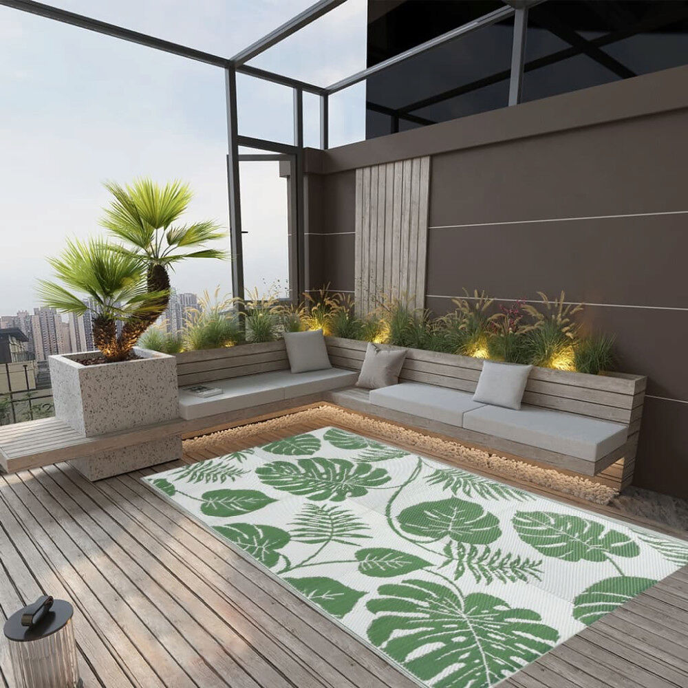 vidaXL Utomhusmatta ARAKIL grön 160x230 cm PP