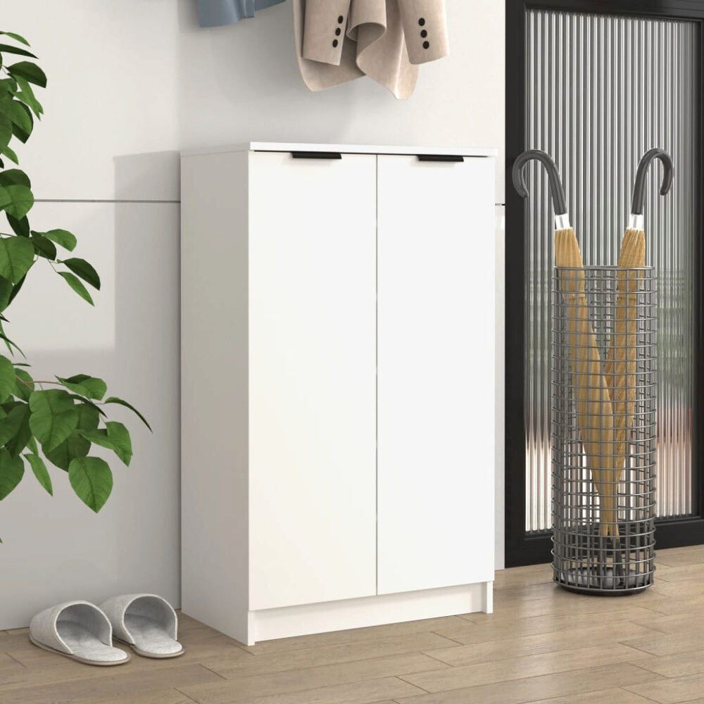 vidaXL Skoskåp vit 59x35x100 cm konstruerat trä