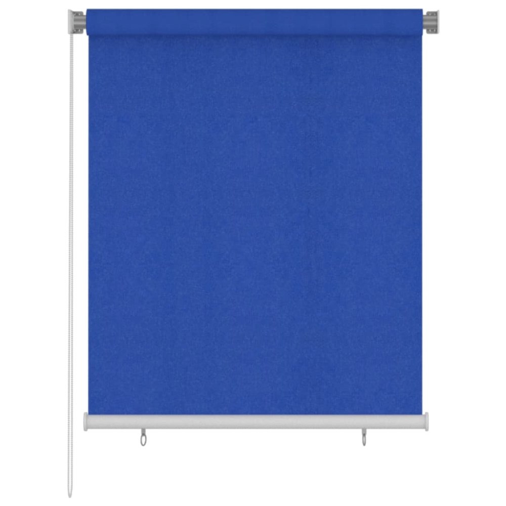 vidaXL Rullgardin utomhus 125 (B) x 140 (H) cm blå HDPE