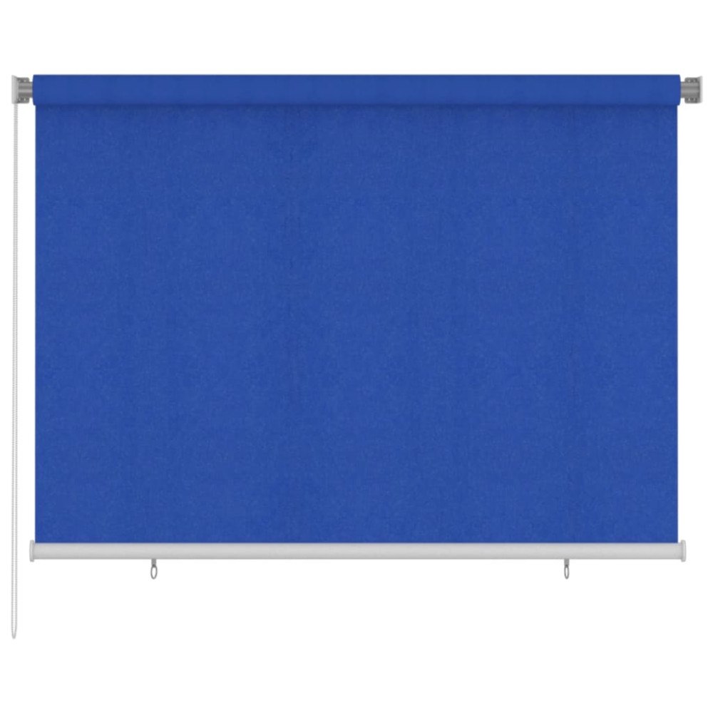 vidaXL Rullgardin utomhus 205 (B) x 140 (H) cm blå HDPE