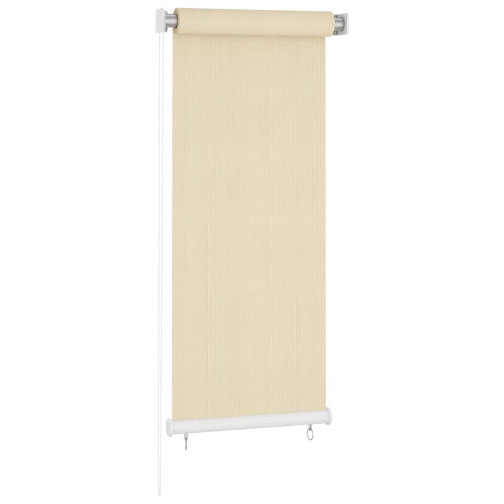 vidaXL Rullgardin utomhus gräddvit 60x140 cm HDPE
