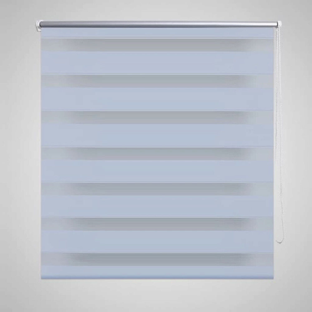 vidaXL Rullgardin randig vit 120 x 175 cm transparent