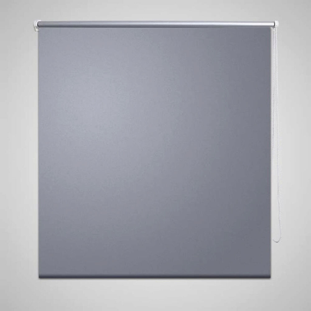vidaXL Rullgardin grå 140 x 175 cm mörkläggande