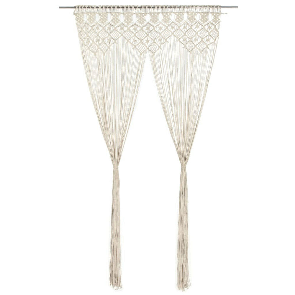 vidaXL Gardin makramé 140x240 cm bomull