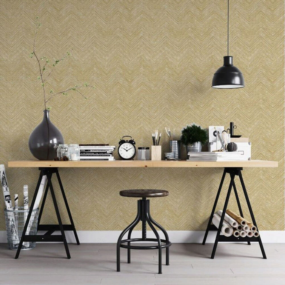 Noordwand Noordwand Tapet Topchic Herringbone brun