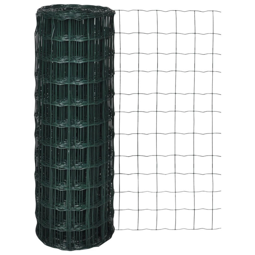 vidaXL Eurofence stål 10 x 1,5 m grön