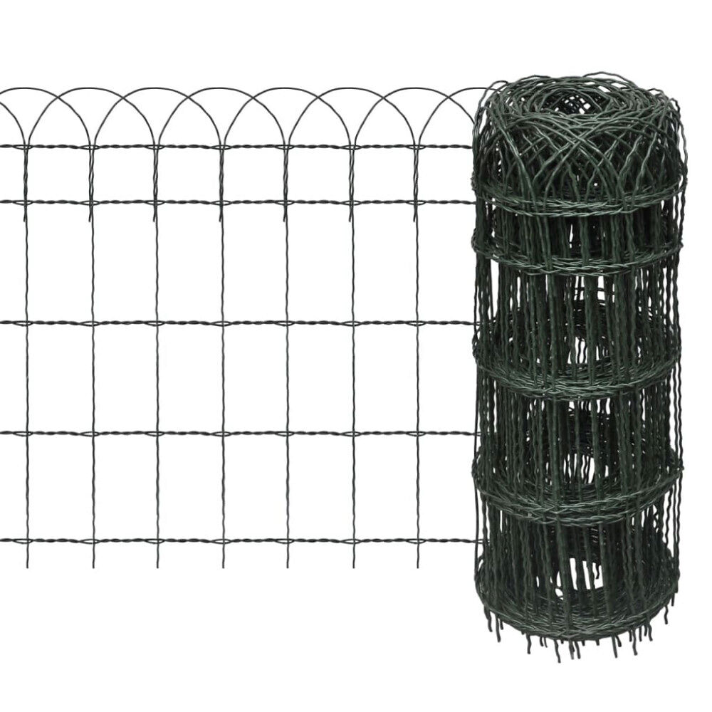 vidaXL Rabattkant pulverlackerat järn 25x0,65 m