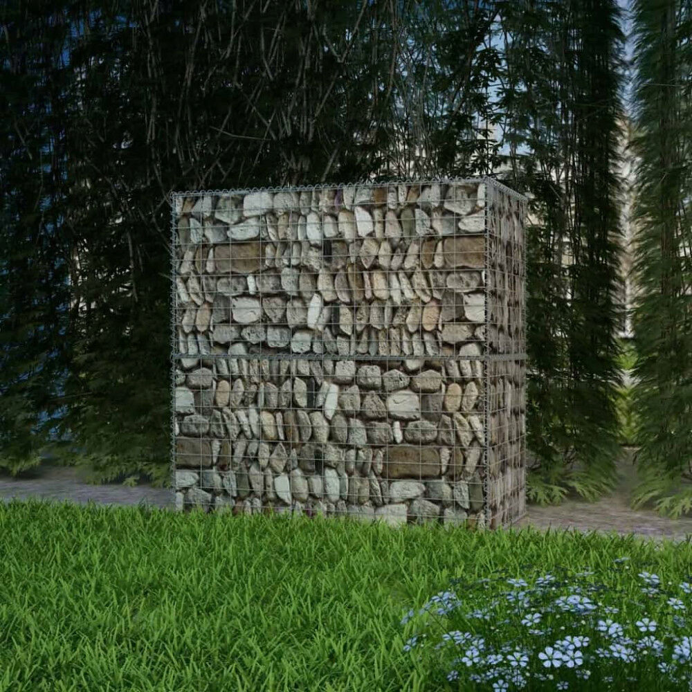 vidaXL Gabionkorg galvaniserat stål 100x50x100 cm