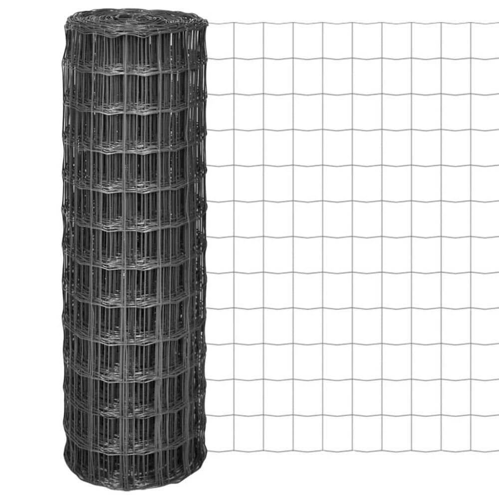 vidaXL Eurofence stål 10x1,2 m grå