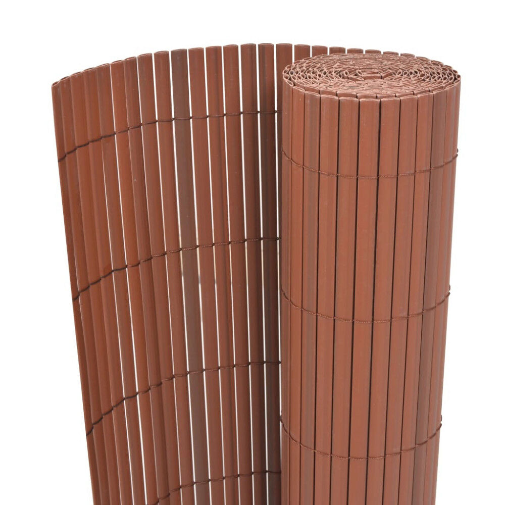 vidaXL Dubbelsidigt insynsskydd PVC 90x300 cm brun