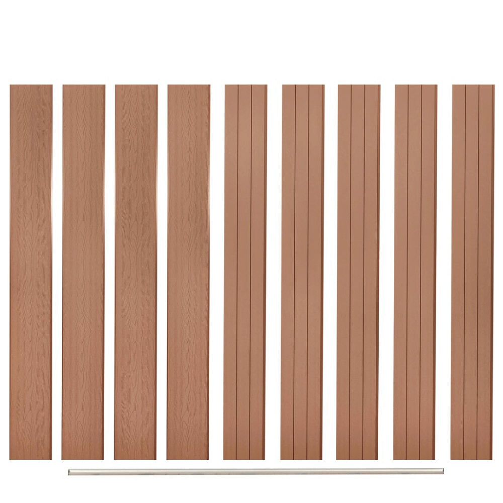 vidaXL Staketbrädor reserv 9 st WPC 170 cm brun