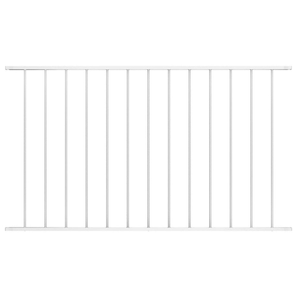 vidaXL Staketpanel Woerden pulverlackerad stål 163x100 cm vit