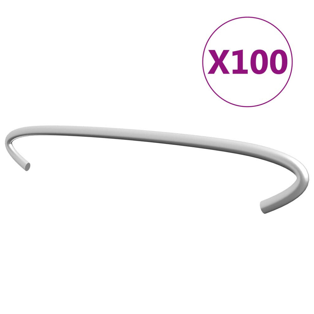 vidaXL Krokar till gabion 100 st galvaniserat stål 20 cm