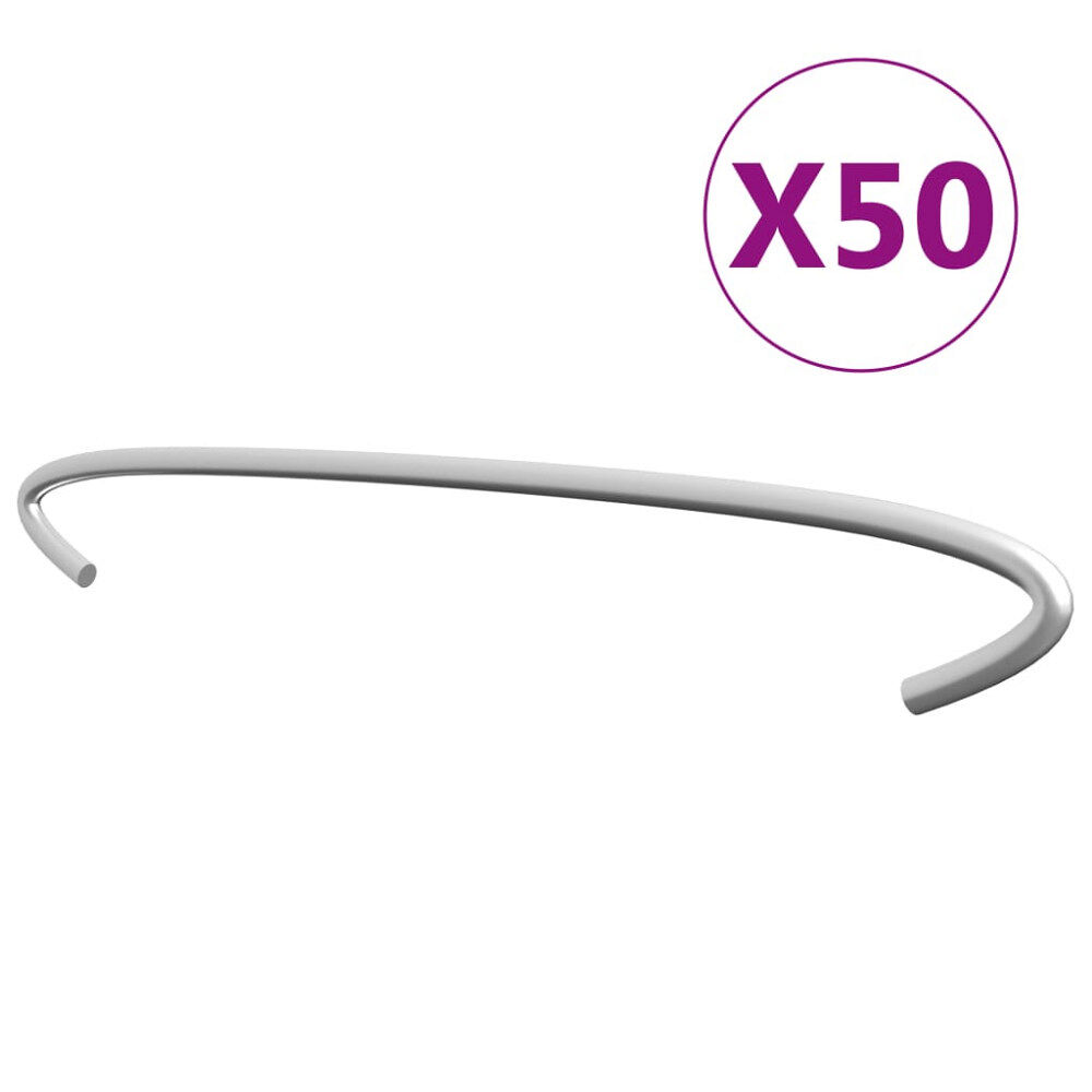 vidaXL Krokar till gabion 50 st galvaniserat stål 40 cm
