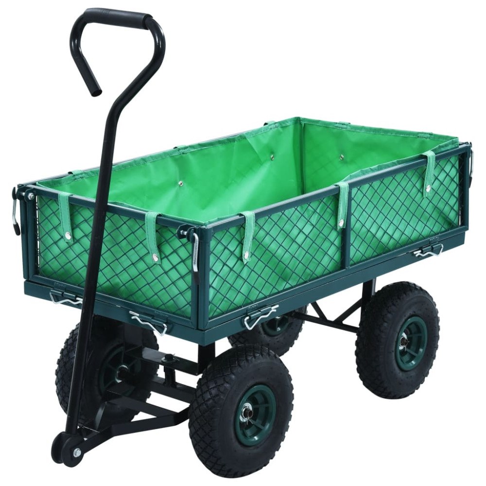 vidaXL Trädgårdsvagn grön 250 kg