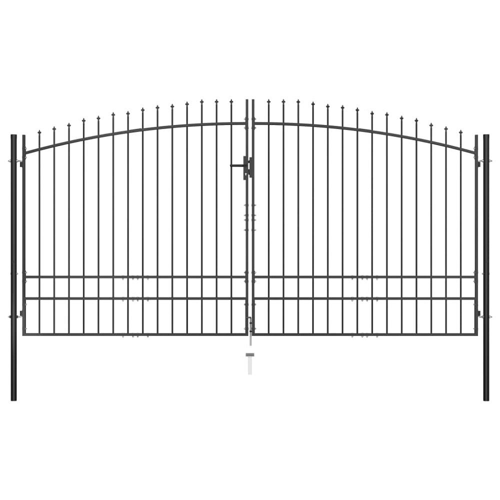 vidaXL Dubbeldörrsgrind Woerden med spjutspets 400x249,5 cm
