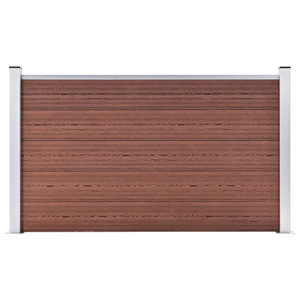 vidaXL Staketpanel WPC 180x105 cm brun