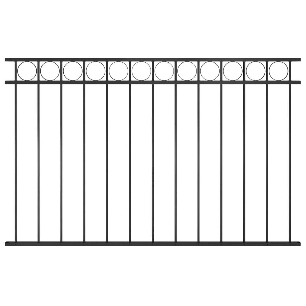 vidaXL Staketpanel ASSEN stål 163x100 cm svart