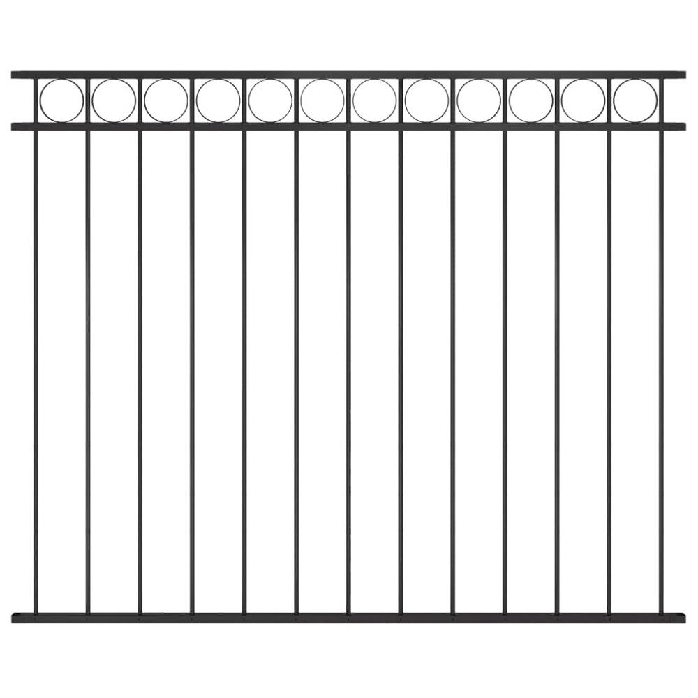 vidaXL Staketpanel ASSEN stål 163x150 cm svart