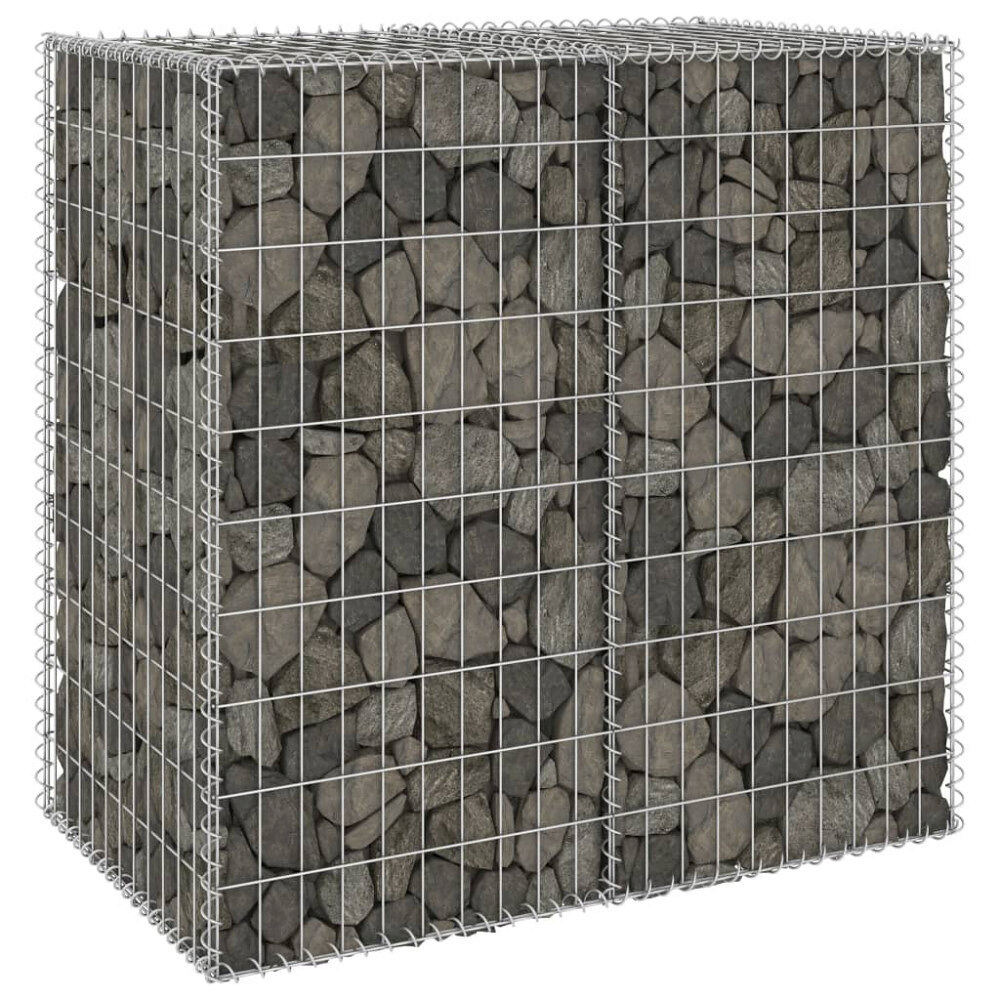 vidaXL Gabionmur i galvaniserat stål 100x60x100 cm