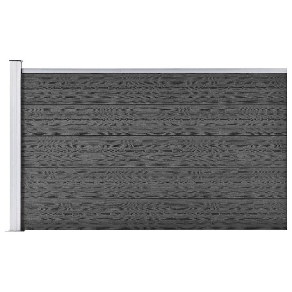 vidaXL Staketpanel WPC 175x105 cm svart