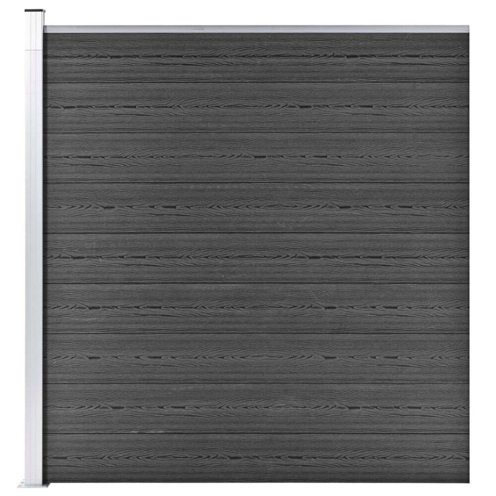 vidaXL Staketpanel WPC 175x186 cm svart