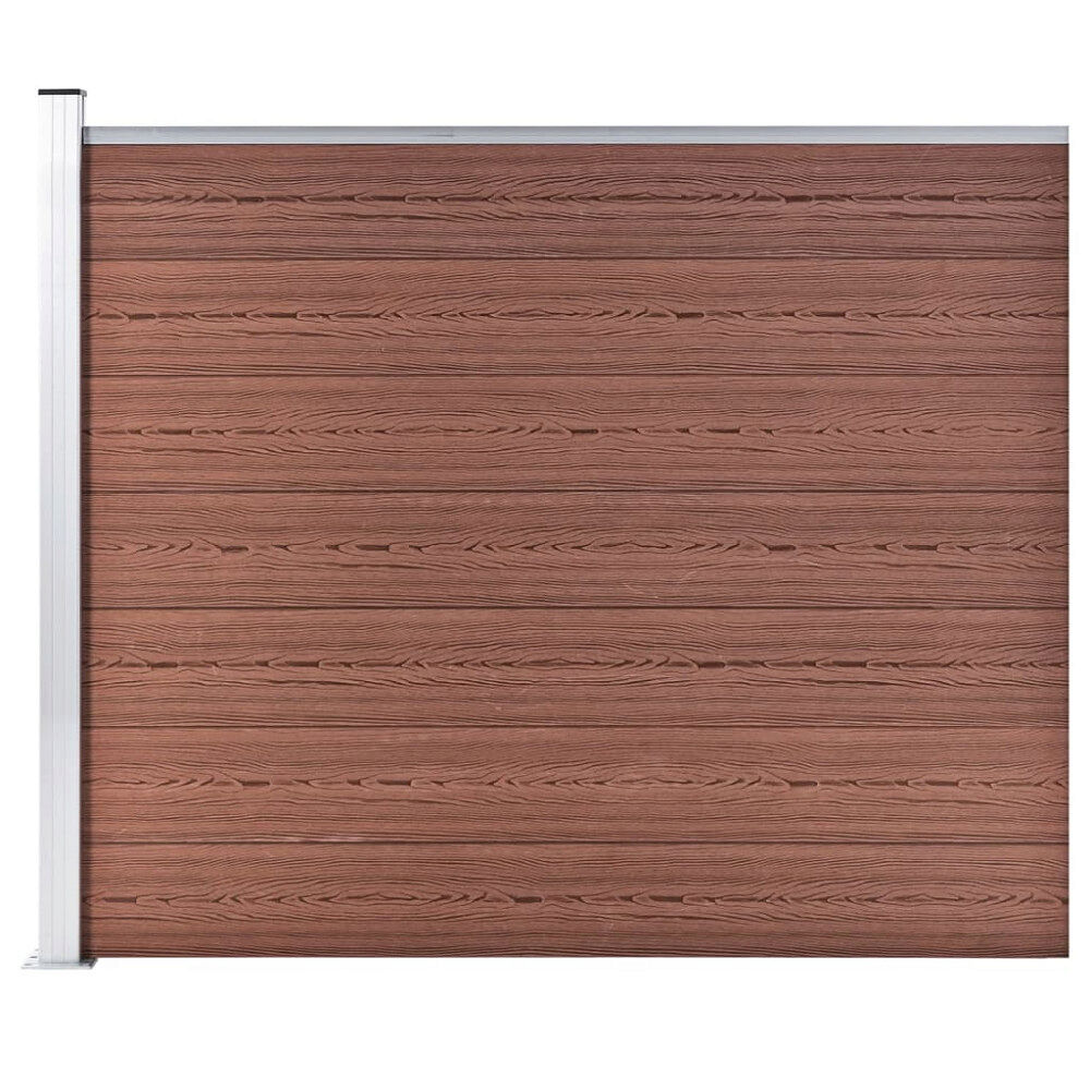 vidaXL Staketpanel WPC 175x146 cm brun