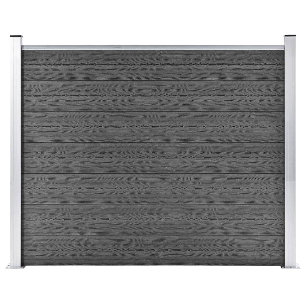 vidaXL Staketpanel WPC 180x146 cm svart