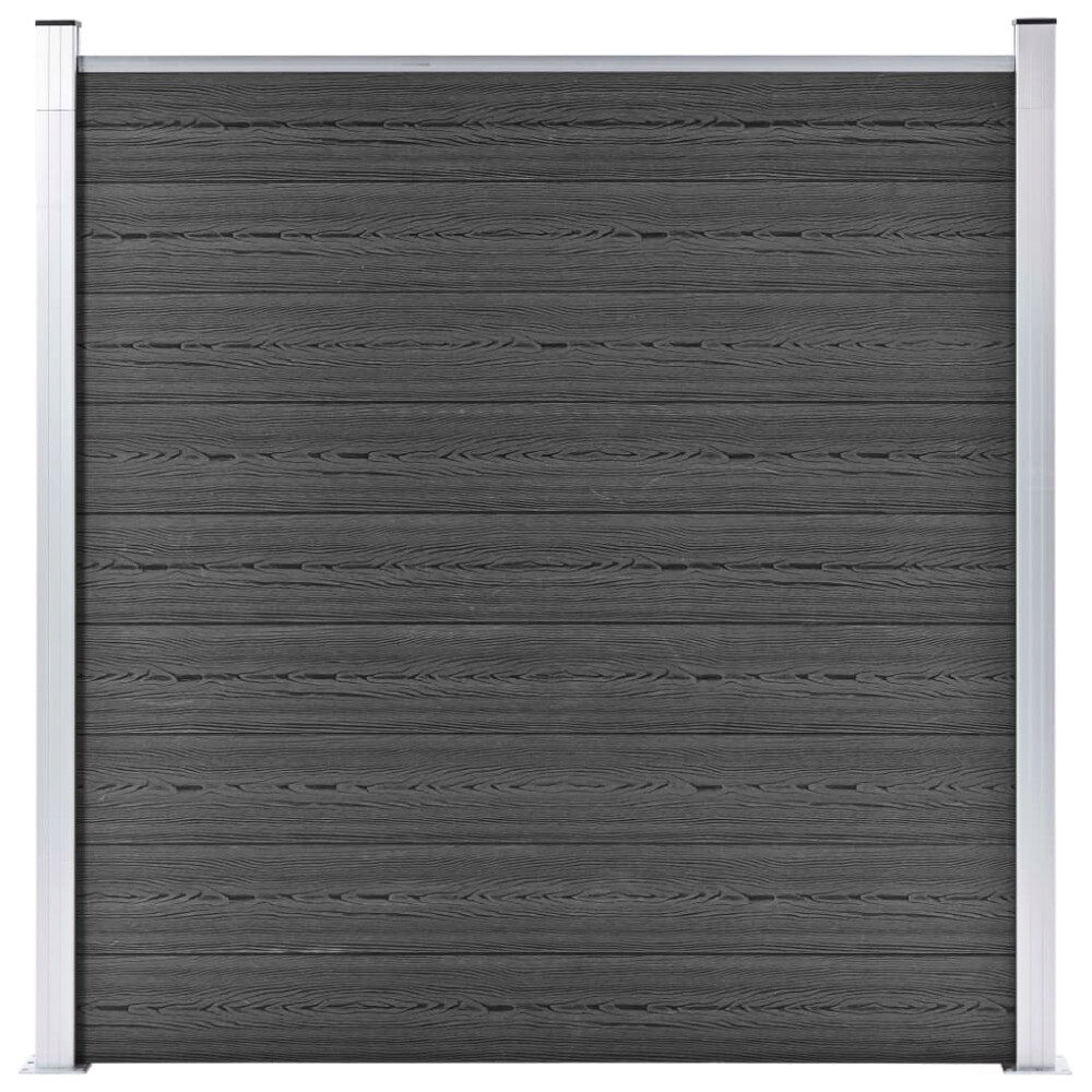 vidaXL Staketpanel WPC 180x186 cm svart