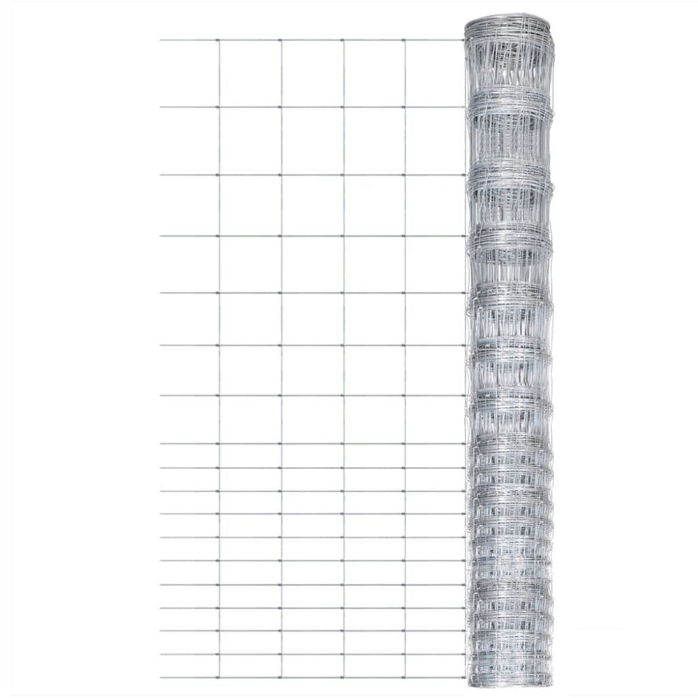 vidaXL Fårstängsel galvaniserat stål 50x1,5 m silver