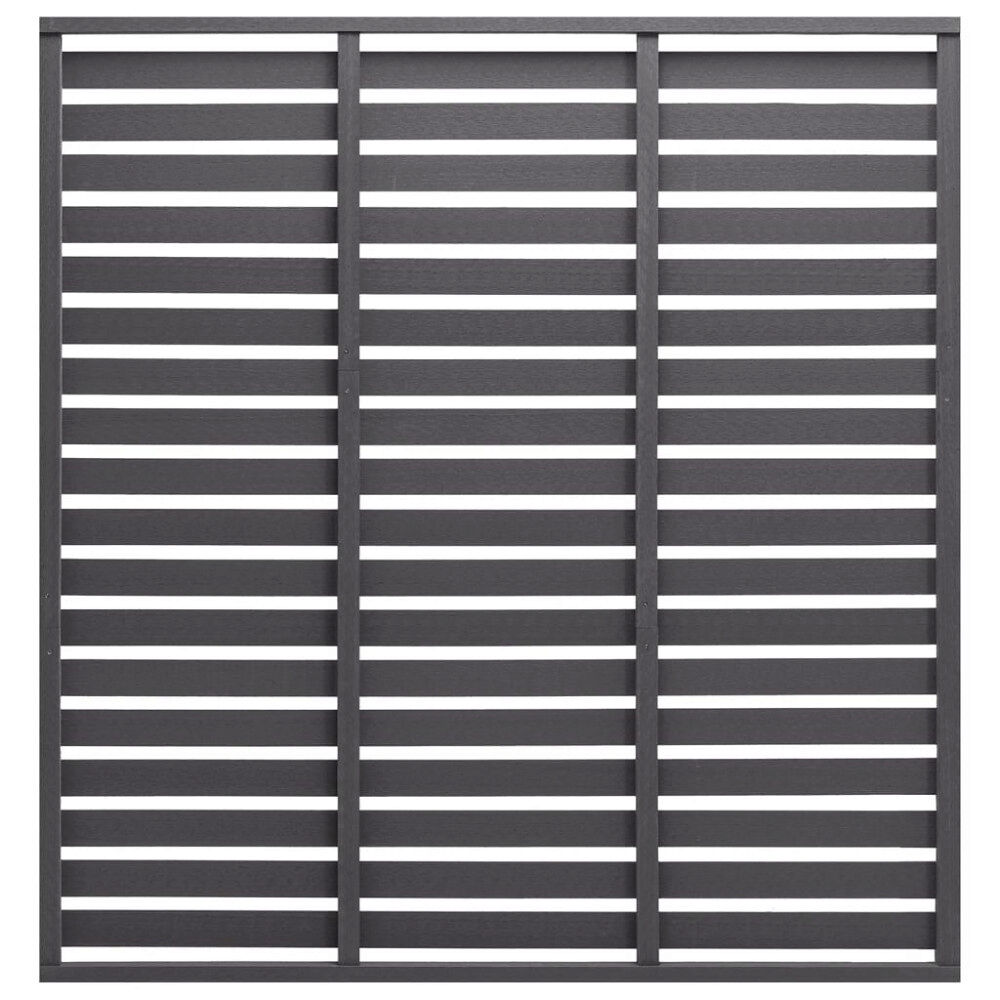 vidaXL Staketpanel WPC 180x180 cm grå