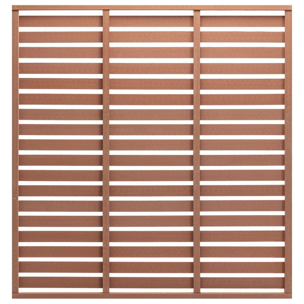 vidaXL Staketpanel WPC 180x180 cm brun