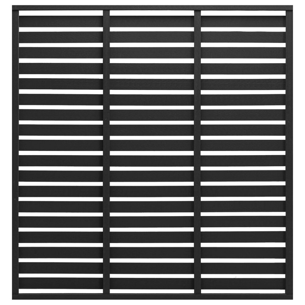 vidaXL Staketpanel WPC 180x180 cm svart