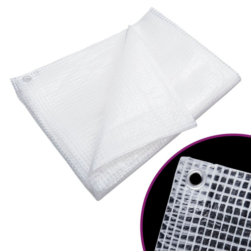 vidaXL Presenning nätförstärkt 140 g/m² 8x12 m vit