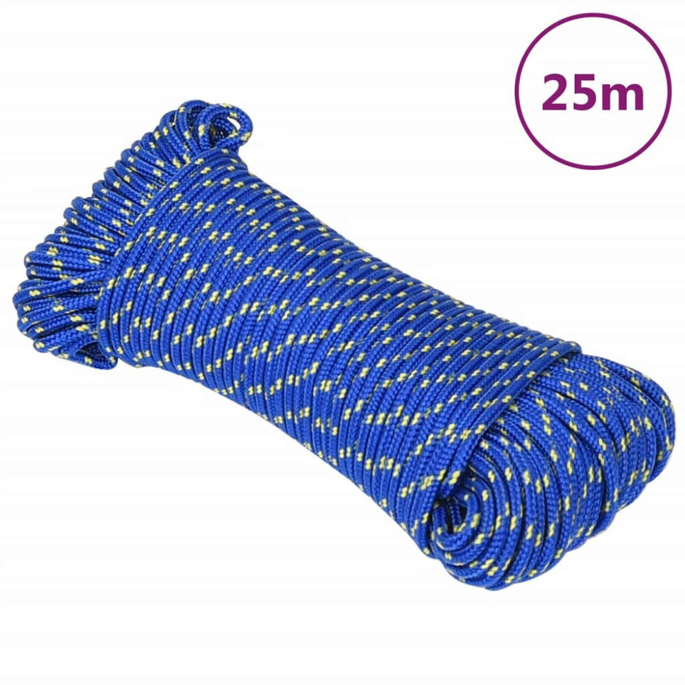 vidaXL Båtlina blå 5 mm 25 m polypropen