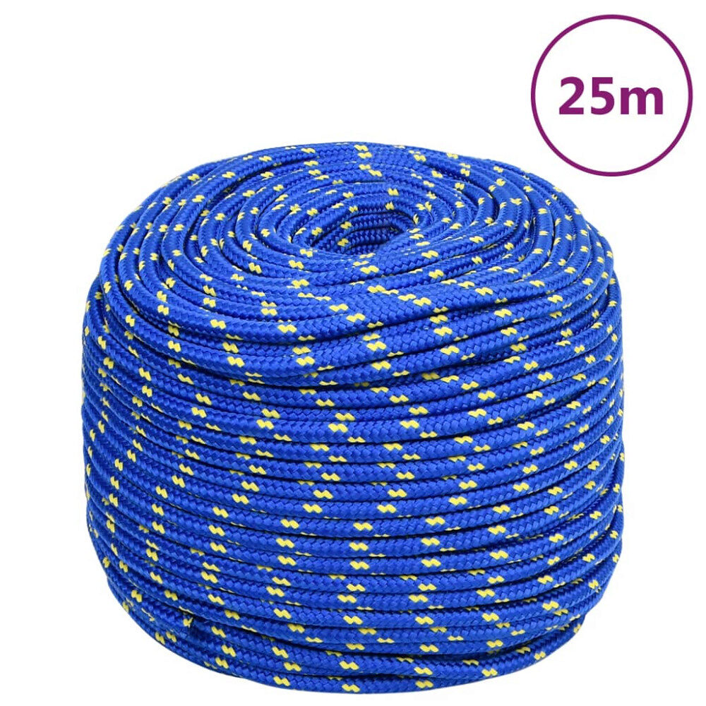 vidaXL Båtlina blå 6 mm 25 m polypropen