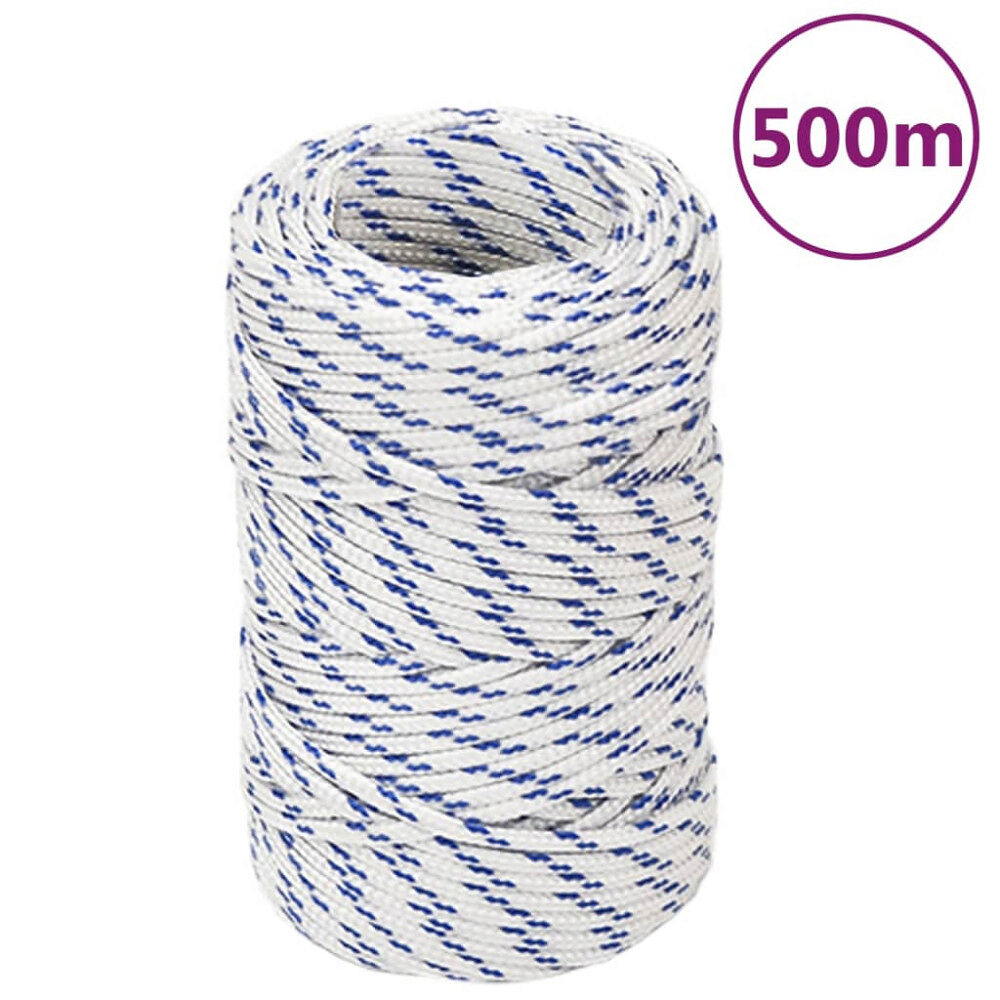vidaXL Båtlina vit 2 mm 500 m polypropylen