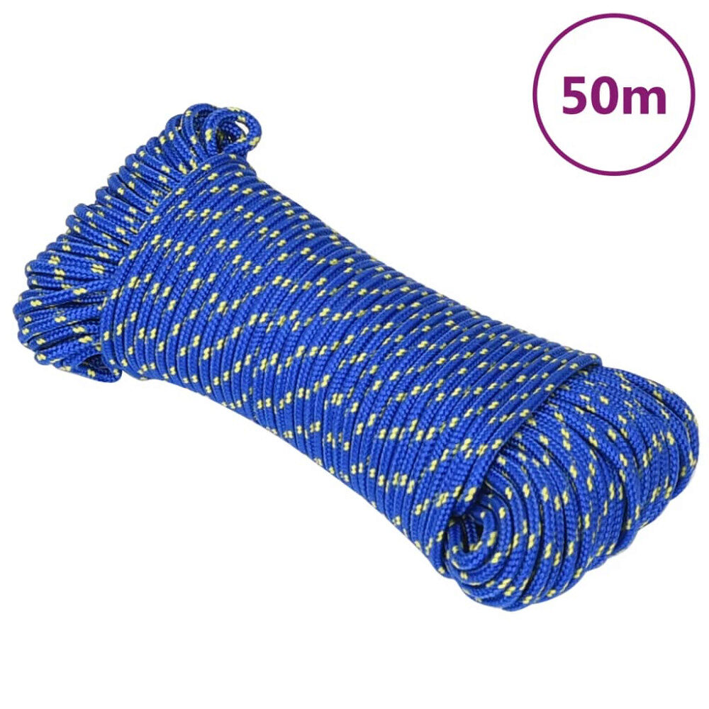 vidaXL Båtlina blå 5 mm 50 m polypropen