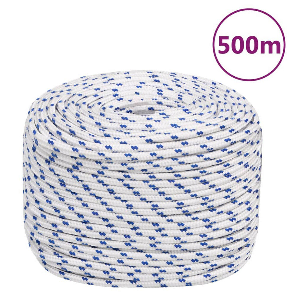 vidaXL Båtlina vit 10 mm 500 m polypropylen