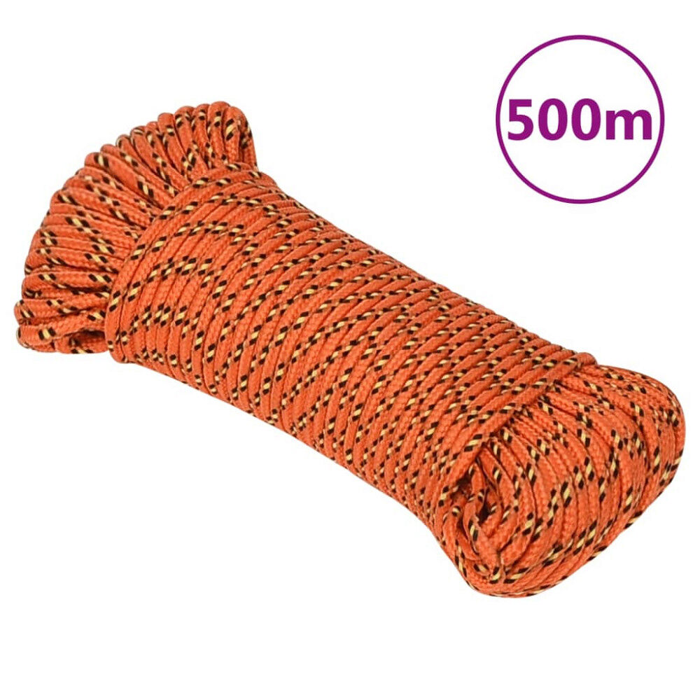 vidaXL Båtlina orange 3 mm 500 m polypropylen