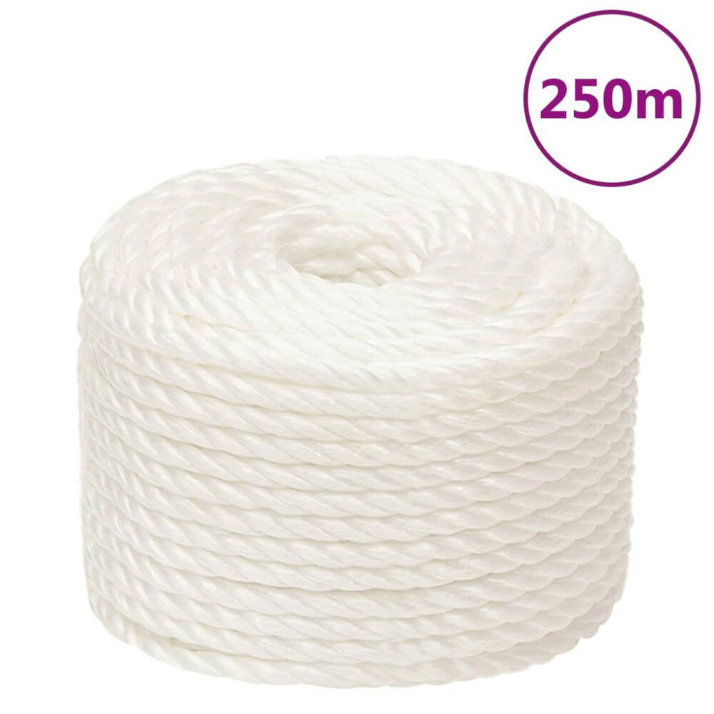 vidaXL Rep vit 12 mm 250 m polypropylen