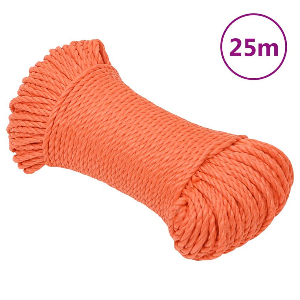 vidaXL Rep orange 6 mm 25 m polypropylen