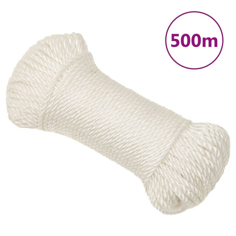 vidaXL Rep vit 6 mm 500 m polypropylen