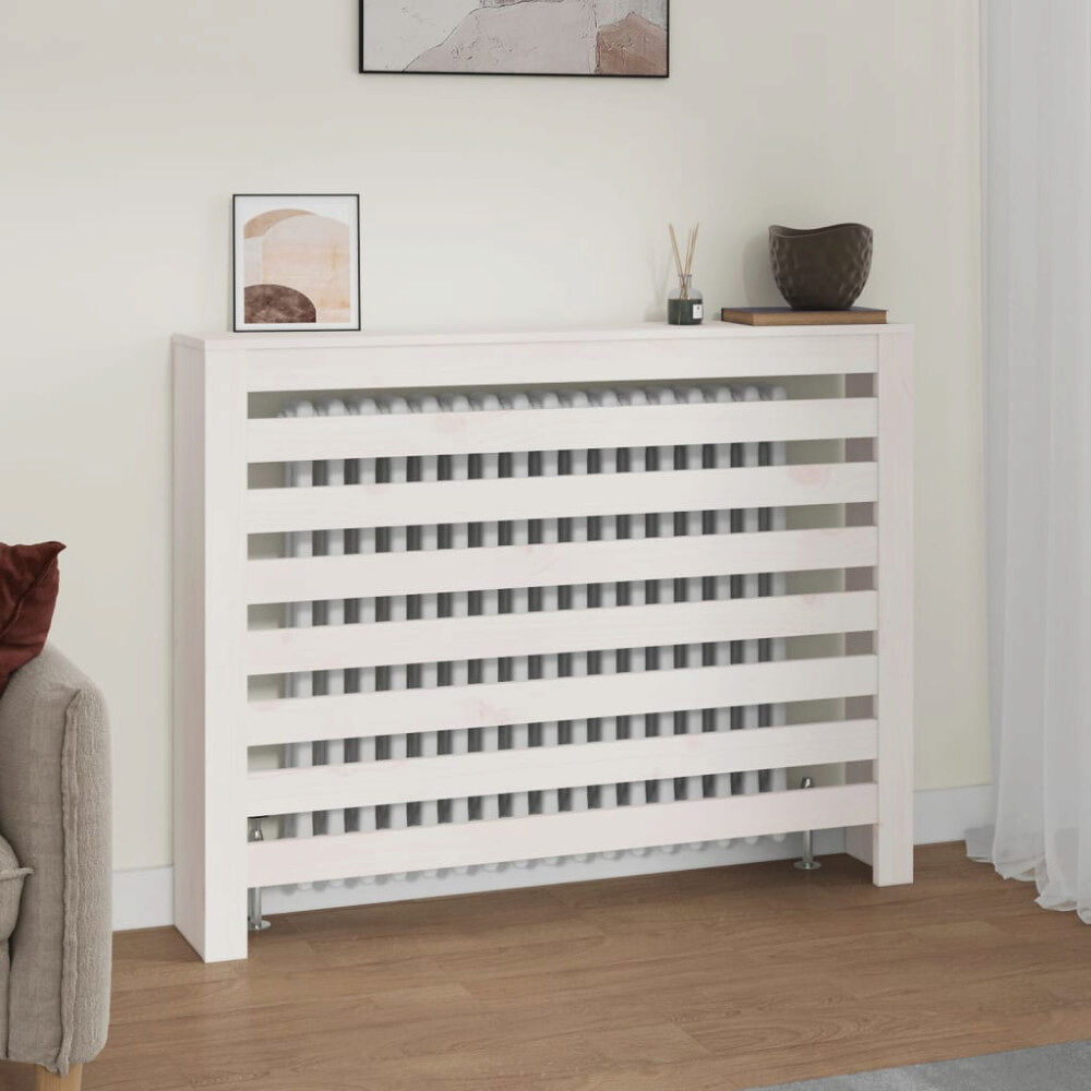 vidaXL Elementskydd Vit 108,5x19x84 cm massiv furu