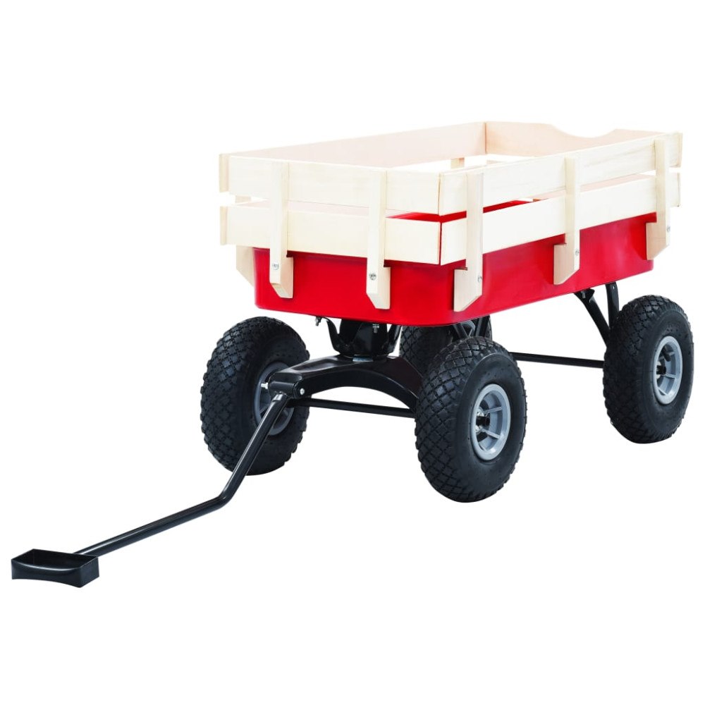 vidaXL Dragvagn 150 kg röd