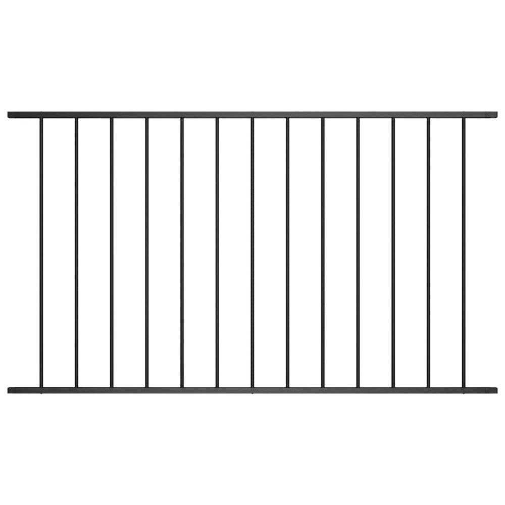vidaXL Staketpanel Woerden pulverlackerad stål 163x75 cm svart