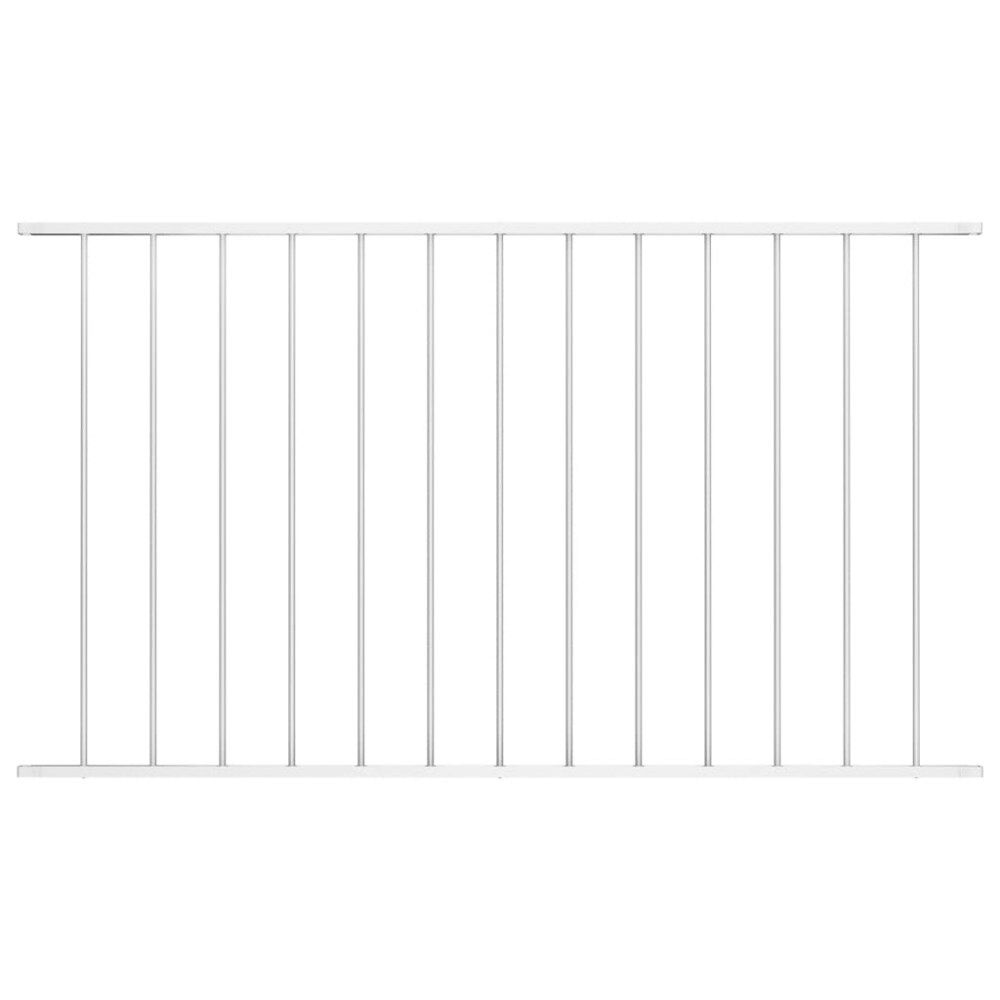 vidaXL Staketpanel Woerden pulverlackerad stål 163x117 cm vit