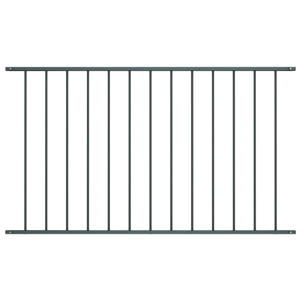 vidaXL Staketpanel Woerden pulverlackerad stål 163x117 cm antracit