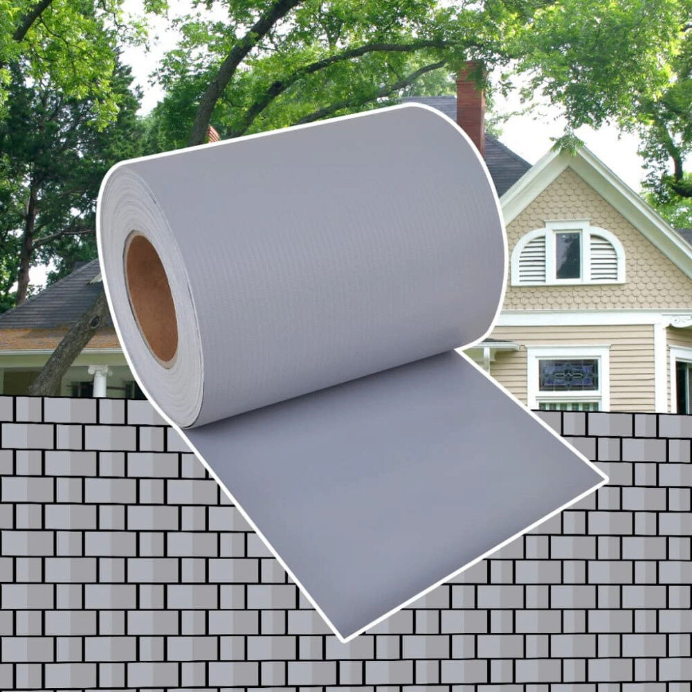 vidaXL Insynsskydd för trädgården PVC 70x0,19 m ljusgrå